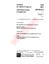 IEC 60745-2-2:1982/AMD1:1991