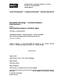 ISO/IEC 10118-2:2000/COR1:2006