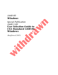 CAN/CSA-A440-00/A440.1-00 (R2005)