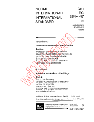 IEC 60364-4-47:1981/AMD1:1993