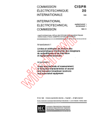 CISPR 20:1990/AMD1:1990