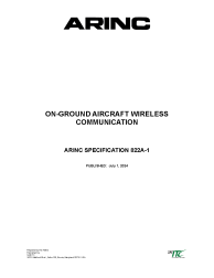 ARINC Specification 822A-1:2024