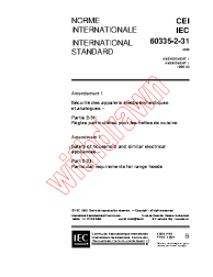 IEC 60335-2-31:1995/AMD1:1998