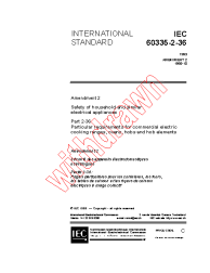IEC 60335-2-36:1993/AMD2:1998