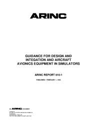 ARINC Report 610-1:1992