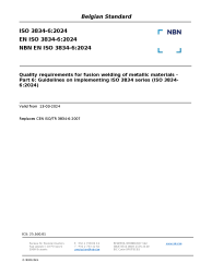 NBN EN ISO 3834-6:2024
