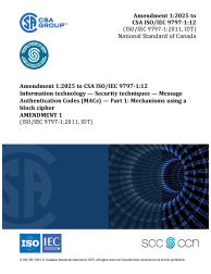 CSA ISO/IEC 9797-1:12 (R2021)/A1:25