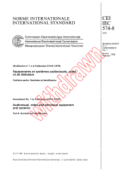 IEC 60574-8:1979/AMD1:1988