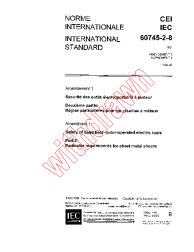 IEC 60745-2-8:1982/AMD1:1992