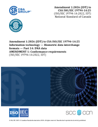 CSA ISO/IEC 19794-14:25/A1:26