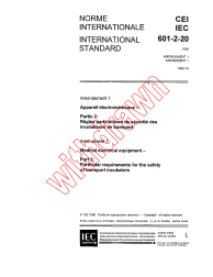 IEC 60601-2-20:1990/AMD1:1996