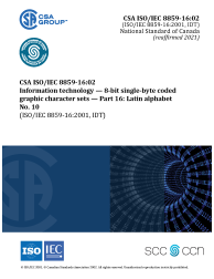 CSA ISO/IEC 8859-16:02 (R2021)