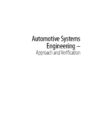 Automotive Systems Engineering - Approach and Verification