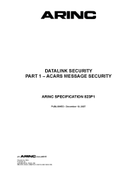 ARINC Specification 823P1:2007
