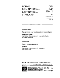 IEC 60268-12:1987/AMD1:1991