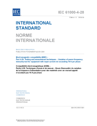 IEC 61000-4-28:1999+AMD1:2001+AMD2:2009 Consolidated