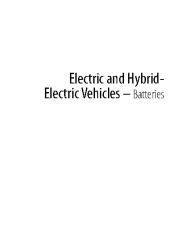 Electric and Hybrid-Electric Vehicles - Batteries