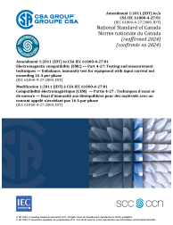 CSA IEC 61000-4-27:01/A1:11 (R2024)