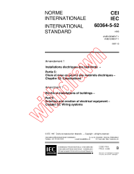 IEC 60364-5-52:1993/AMD1:1997