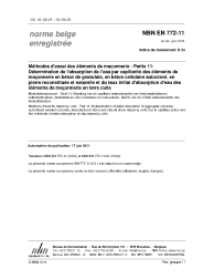 NBN EN 772-11:2011