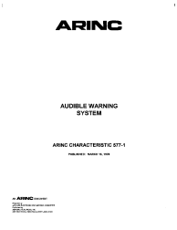 ARINC Characteristic 577-1:1975