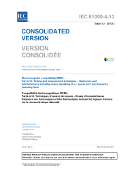 IEC 61000-4-13:2002+AMD1:2009+AMD2:2015 Consolidated