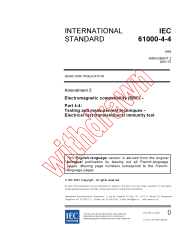 IEC 61000-4-4:1995/AMD2:2001