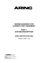 ARINC Report 608A:1993
