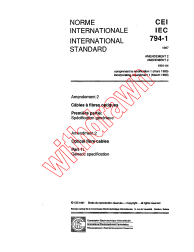 IEC 60794-1:1987/AMD2:1991