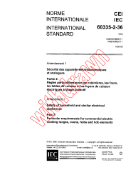 IEC 60335-2-36:1993/AMD1:1996