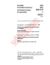 IEC 60335-2-31:1988/AMD1:1990