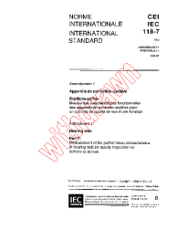 IEC 60118-7:1983/AMD1:1994