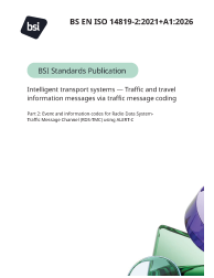 BS EN ISO 14819-2:2021+A1:2026