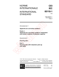 IEC 60118-1:1995/AMD1:1998