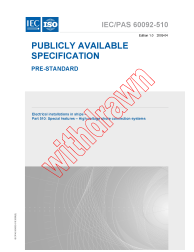 IEC PAS 60092-510:2009