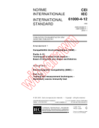 IEC 61000-4-12:1995/AMD1:2000