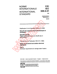 IEC 60335-2-21:1989/AMD2:1990